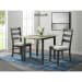 Martin - 3 Piece Drop Leaf Dining Set Table & Two Chairs - Gray
