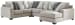 Ardsley - Pewter - Right Arm Facing Corner Chaise with Loveseat 4 Pc Sectional