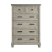 Farmington - 5 Drawer Chest - Medium Brown / Washed Stone