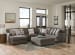 Crawford - 3 Piece Sectional With LSF Chaise, 10 Included Accent Pillows And Cocktail Ottoman