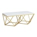 Riko - Rectangular Coffee Table With Metal Leg - Gold