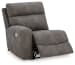 Next-Gen Durapella - Slate - 5-Piece Power Reclining Sectional With Console