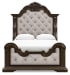 Maylee - Queen Upholstered Bed - Dark Brown
