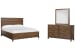 Ridgefield - California King Panel Bed And Double Drawer Dresser With Landscape Mirror - Russet