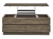 Baisden - Lift Top Storage Cocktail Table With Accent End Table - Tobacco
