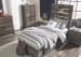 Drystan - Brown / Beige - 8 Pc. - Dresser, Mirror, Twin Panel Bed with 2 Side Drawers, 2 Nightstands