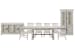 Bronwyn - Extendable Rectangular Dining Table With 6 Side Chairs, Buffet And Dining Cabinet - Alabaster