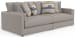 Trevor - 2 Piece Extra Deep Oversized Sofa - Nickel