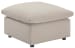 Savesto - Ivory - 6 Pc. - Left Arm Facing Corner Chair 4 Pc Sectional, 2 Ottomans