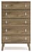 Aprilyn - Light Brown - Five Drawer Chest
