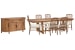 Woodward - Trestle Extendable Dining Table With 6 Side Chairs And Sideboard - Dark Clove / White