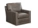 Couture Leather - Brayden Leather Swivel Chair - Dark Brown