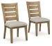 Galliden - Light Brown - Dining Upholstered Side Chair (Set of 2)