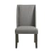 Everdeen - Side Chair With Gray Fabric and Nail Heads (Set of 2) - Charcoal