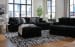 Midnight-Madness - Onyx - 4 Pc. - 2-Piece Sectional Sofa With Raf Corner Chaise, Chaise, Ottoman