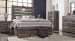 Drystan - Full Panel Bed With 2 Side Drawers - Brown / Beige