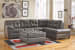 Alliston - Gray - 3 Pc. - Left Arm Facing Sofa, Right Arm Facing Corner Chaise Sectional, Accent Ottoman