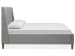 Lindon - Complete King Gray Upholstered Island Bed - Belgian Wheat