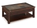 Roanoke - Rectangular Lift Top Cocktail Table With 2 End Tables And Sofa Table - Cherry And Slate