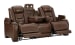 The Man-Den - Mahogany - PWR REC Sofa with ADJ Headrest