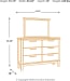 Ralene - Medium Brown - 5 Pc. - Dresser, Mirror, Queen Upholstered Panel Bed