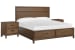 Ridgefield - King Panel Storage Bed With 2 Nightstands - Russet