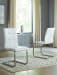 Madanere - White / Chrome Finish - 5 Pc. - Dining Room Table, 4 Side Chairs