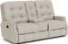 Devon - Reclining Loveseat With Console - Light Gray