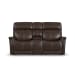 View - Power Reclining Loveseat With Console, Power Headrest & Lumbar - Dark Brown