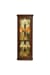 PFC Curios - Mirrored 4 Shelf Corner Curio Cabinet - Victorian Brown