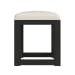 Ridgemont - Dressing Stool With White Fabric - Black With Grain