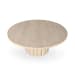 Tiber - 70" Round Dining Table - Cream Washed