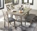 Aldwin - Gray - 6 Pc. - Rectangular Dining Room Table, 4 Upholstered Side Chairs, Upholstered Bench