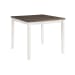 Martin - 6 Piece Counter Set (Table + 4 + Bench) (Dark Brown Top - White Base)
