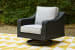 Beachcroft - Black / Light Gray - Swivel Lounge Chair