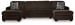Kimlee - 3-Piece Sectional With Double Chaise - Chocolate