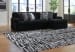 Midnight-Madness - Onyx - 4 Pc. - 2-Piece Sectional Sofa With Raf Corner Chaise, Chaise, Ottoman