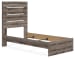 Graystorm - Twin Panel Bed - Brown Gray