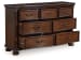 Lavinton - 5 Pc. - Dresser, Mirror, California King Poster Bed - Brown