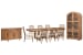 Woodward - Trestle Extendable Dining Table With 8 Side Chairs, Sideboard And Display Cabinet - Dark Clove / White