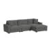 Arizona - Modular 3 Piece Sectional Set With RHF Chaise - Steno Charcoal