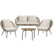 Grace - 4 Piece Outdoor Seating Set - Beige / Natural