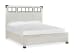 Harper Springs - Queen Panel Bed Metal / Wood Headboard - Silo White