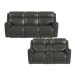 Mustang - 2 Piece Living Room Set (Sofa & Loveseat) - Aline Anthracite