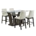 Dapper - Rectangular Counter Dining 5 Piece Set (Table And Four Chairs) - Walnut