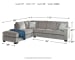 Altari - Left Arm Facing Corner Chaise 2 Pc Sectional - Alloy
