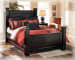 Shay - Almost Black - 6 Pc. - Dresser, Mirror, Queen Poster Bed