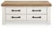Savonport - Rectangular Cocktail Table - White / Brown