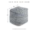Chevron - Blue - Pouf