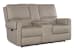 Somers - Power Console Loveseat With Power Headrest - Pearl Silver